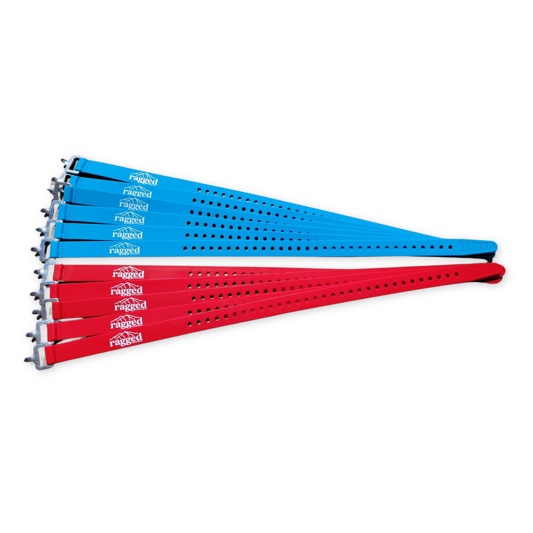 20 inch Ragged Voile Ski Strap Red and Blue
