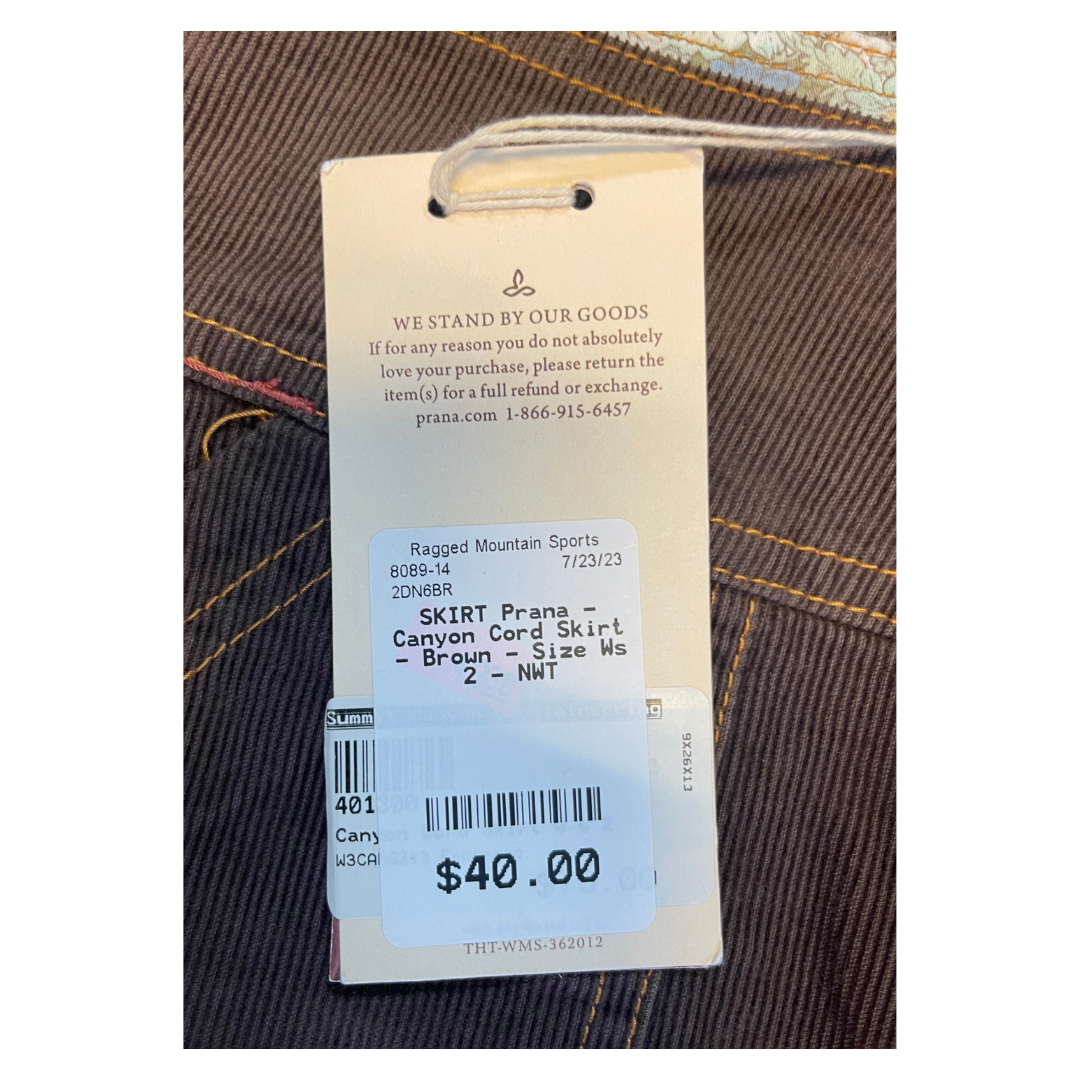 Prana Canyon Corduroy Skirt