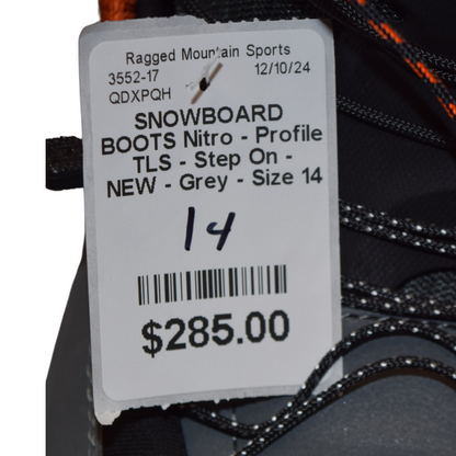 Nitro Profile TLS Step-On Snowboard Boots - 14