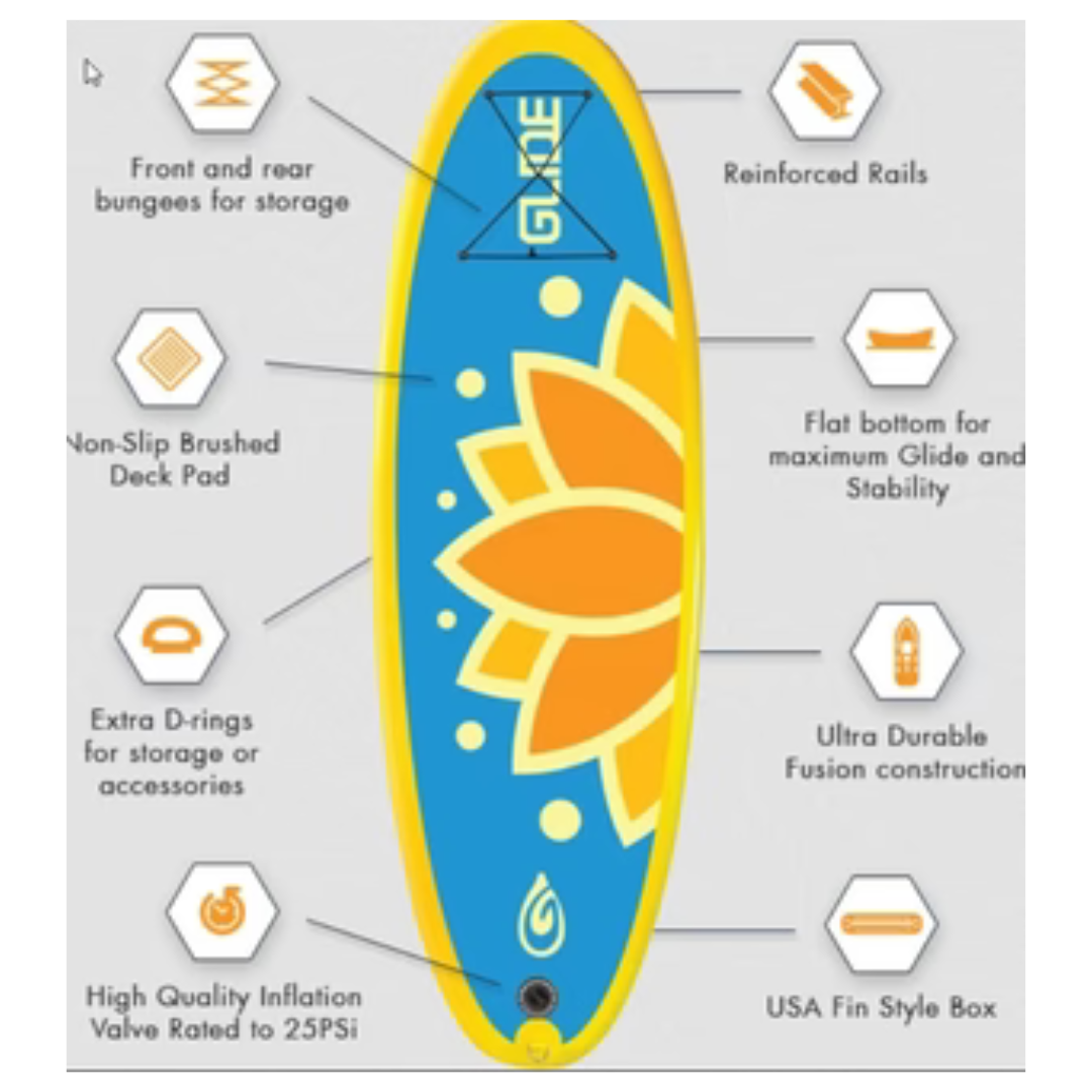 Glide Lotus Inflatable Stand Up Paddleboard