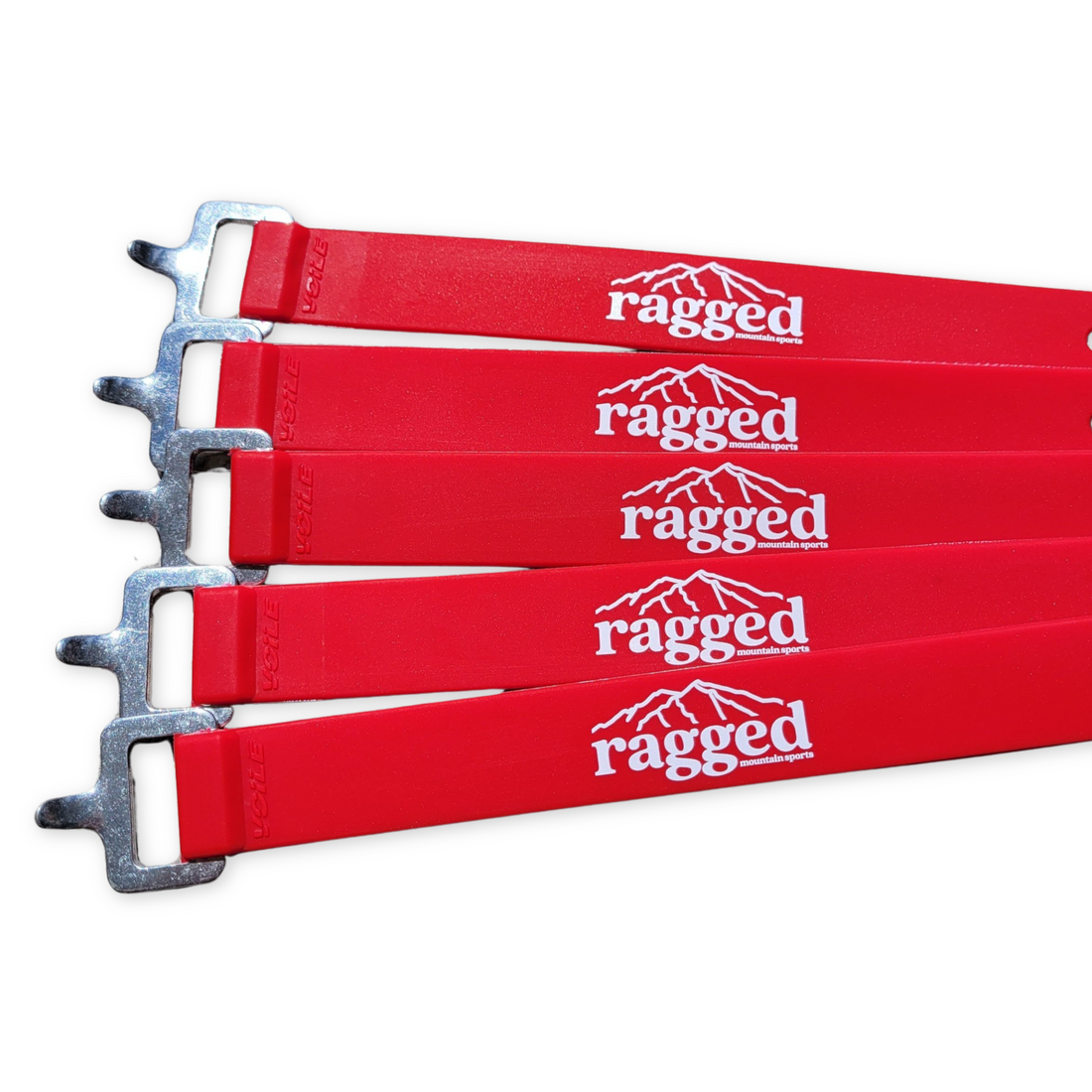 20 inch Ragged Voile Ski Strap Red